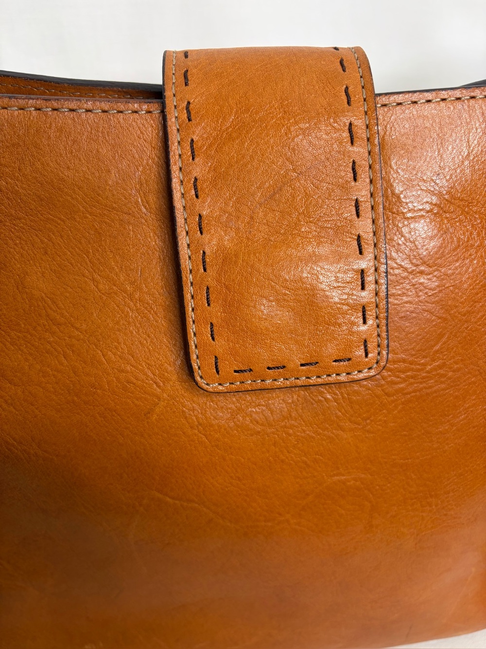 Vintage Fossil Sedona Tan Leather Crossbody Bag - Picture 4 of 16